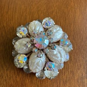 Vintage iridescent brooch